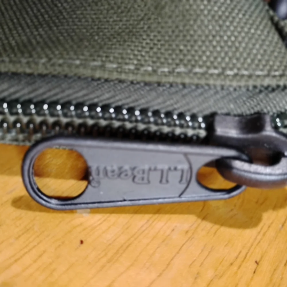 L.L. Bean Olive Green Duffel with Embroidered Maine Patch